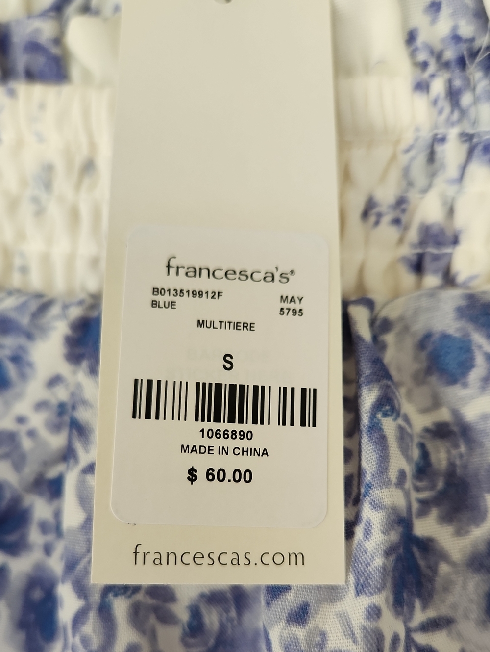 NWT, Long Blue And White Skirt, Small - Picture 6 of 7